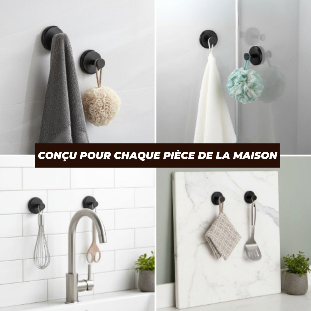 HOOKS™ - Pack de 4 crochets muraux sans perçage