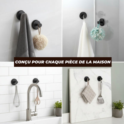 HOOKS™ - Pack de 4 crochets muraux sans perçage