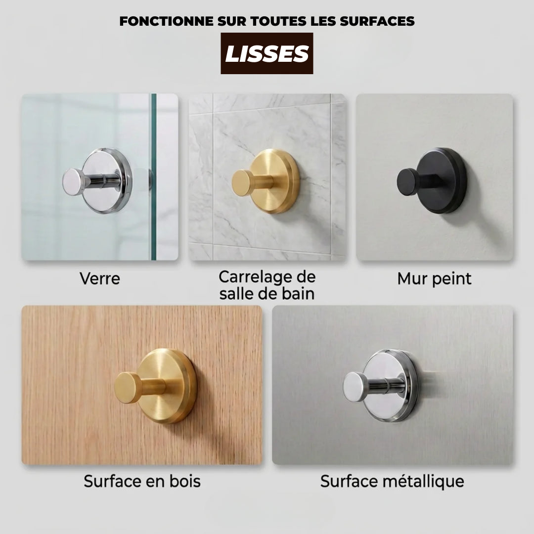 HOOKS™ - Pack de 4 crochets muraux sans perçage