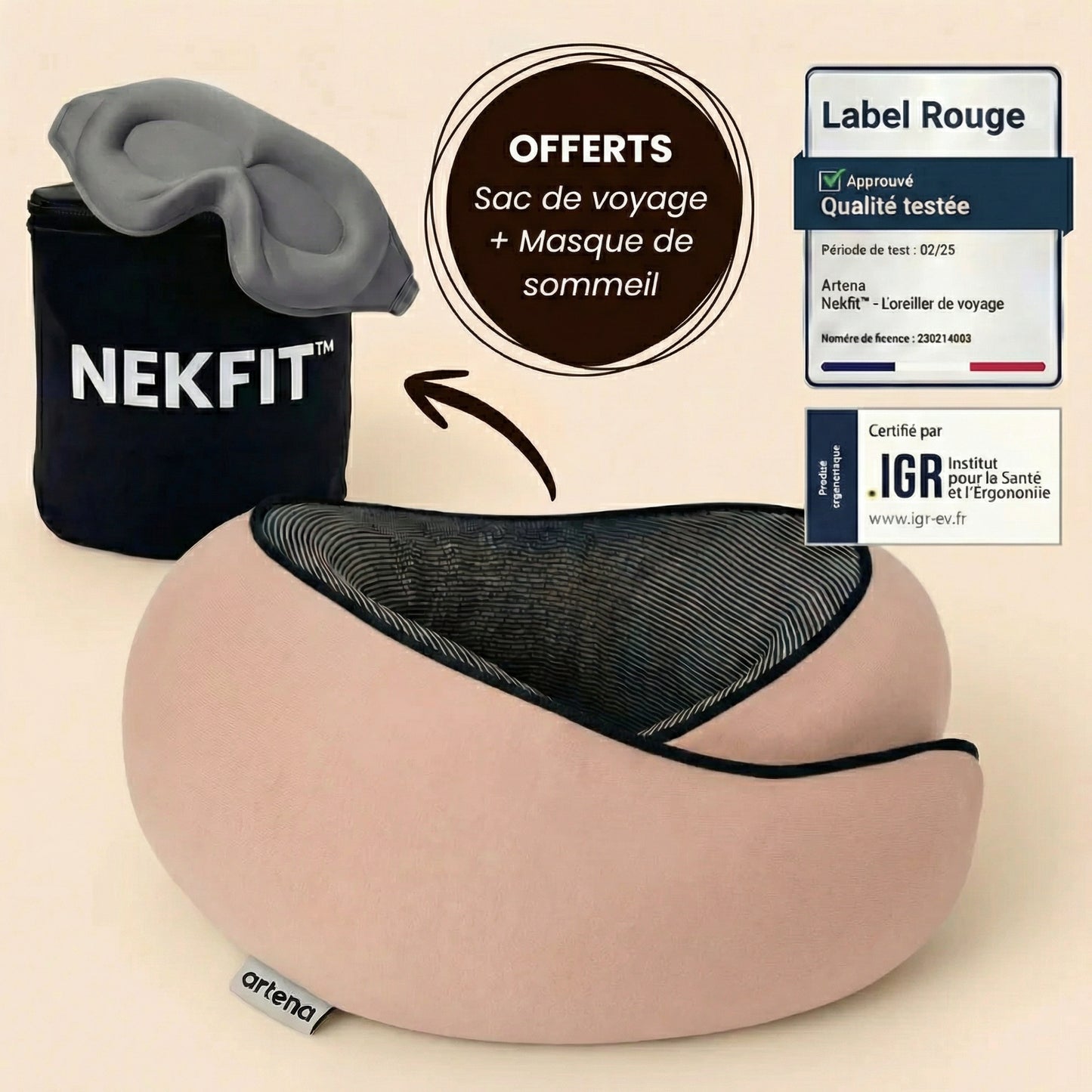 NEKFIT™ - Oreiller de voyage à 360°