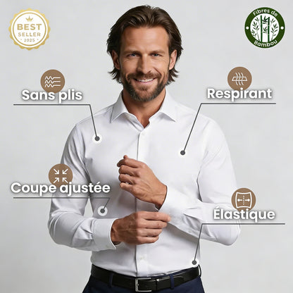 Chemise cintrée infroissable